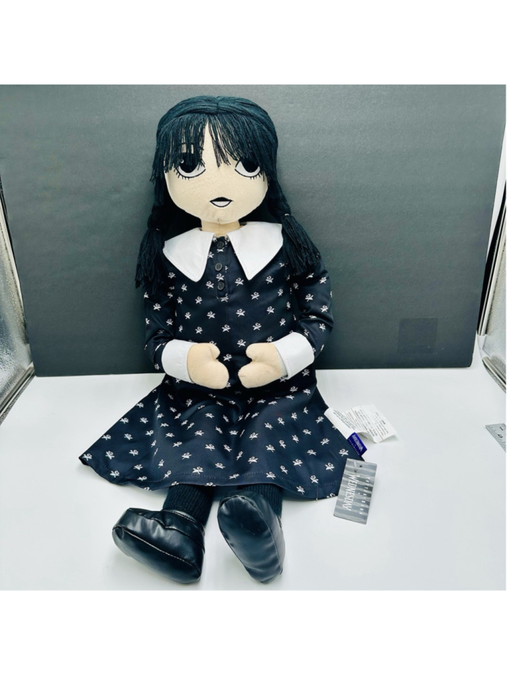 Pottery Barn Wednesday Addams Family Pillow 29" Plush Stuffed Rag Doll W/ Tags